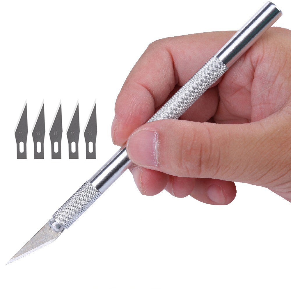 Precision Craft Knife Set with 5 Replaceable Blades - Fondant, Clay and Paper Cutter