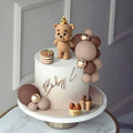 3D Standing Teddy Bear with Party Cap Silicone Mould - 7.5 cm Free-Standing Figure for Birthday Cakes, Fondant, Candles and Resin