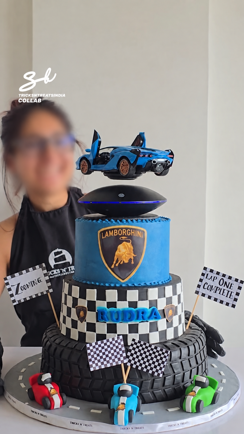 Magnetic Levitating Machine for Floating Cake Toppers - Touch Switch with LED Base Light