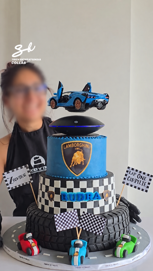Magnetic Levitating Machine for Floating Cake Toppers - Touch Switch with LED Base Light