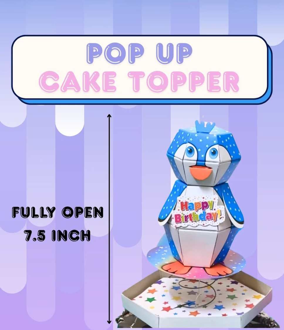 Pop Up Candle Surprise Cake Topper