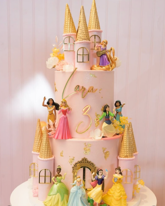Castle / Princess Theme Doll Toy Set for Cake | 5 Dolls | 3 Inch