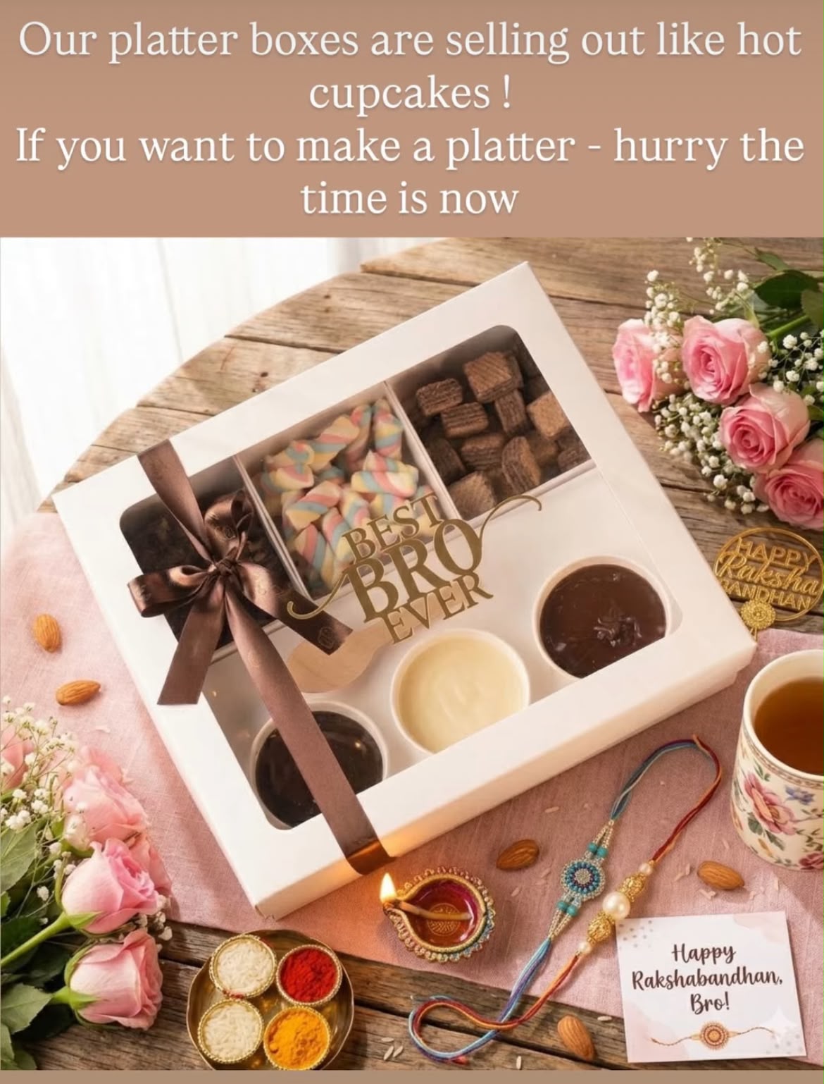 Platter Hamper Box with Window Lid - Multi-Compartment (Box Only)
