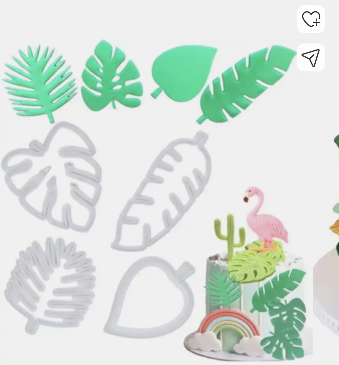 Tropical Leaf Cutter Set - Monstera, Palm & Banana Leaf (Set of 4)