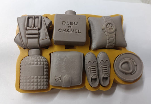 Gentleman Theme Silicone Fondant Mould - 7 Designs