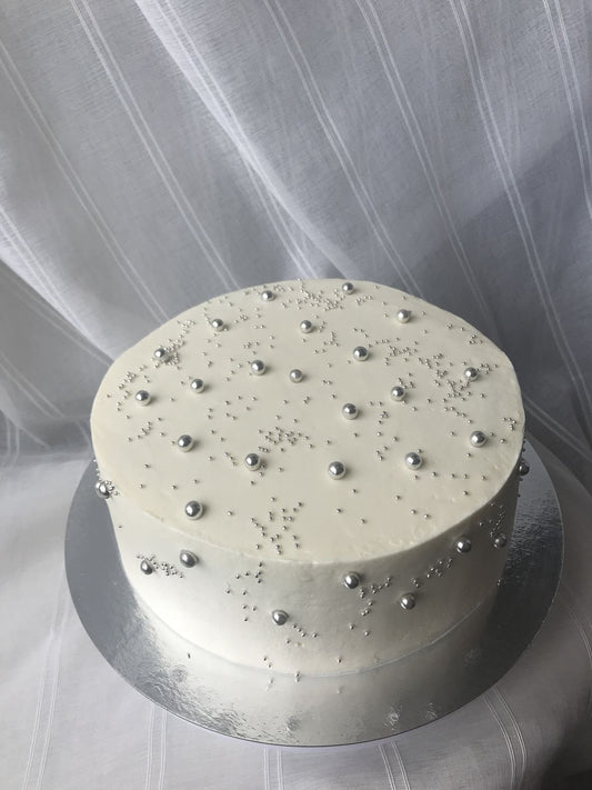 Silver Chrome Sprinkles Mix - Metallic Ball Dragees