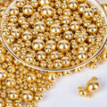 Gold Chrome Sprinkles Mix - Imported Metallic Pearl Dragees