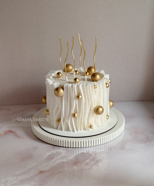 Faux Ball Cake Toppers on Wire - Mixed Sizes (Pack of 20)