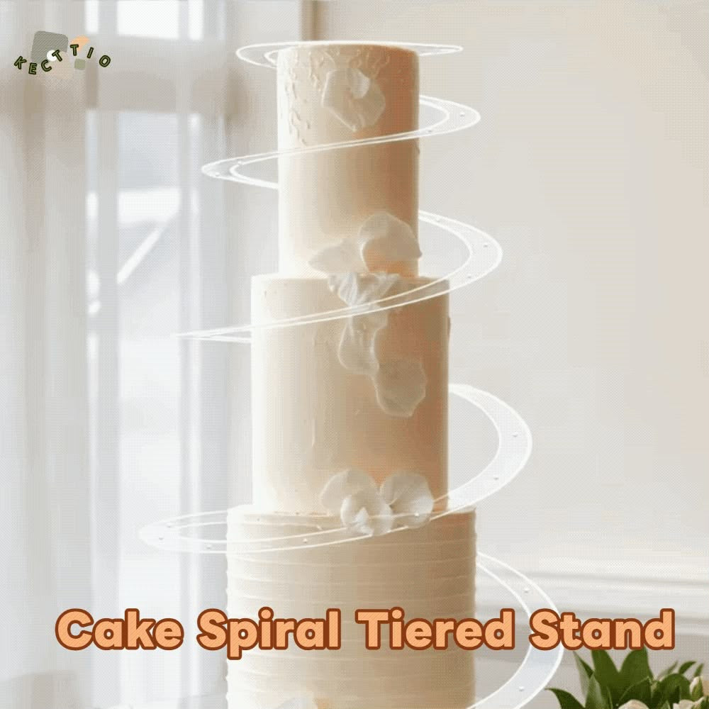 Infinity Acrylic Spiral Cake Decoration - 30 cm Unfolding Cake Stand
