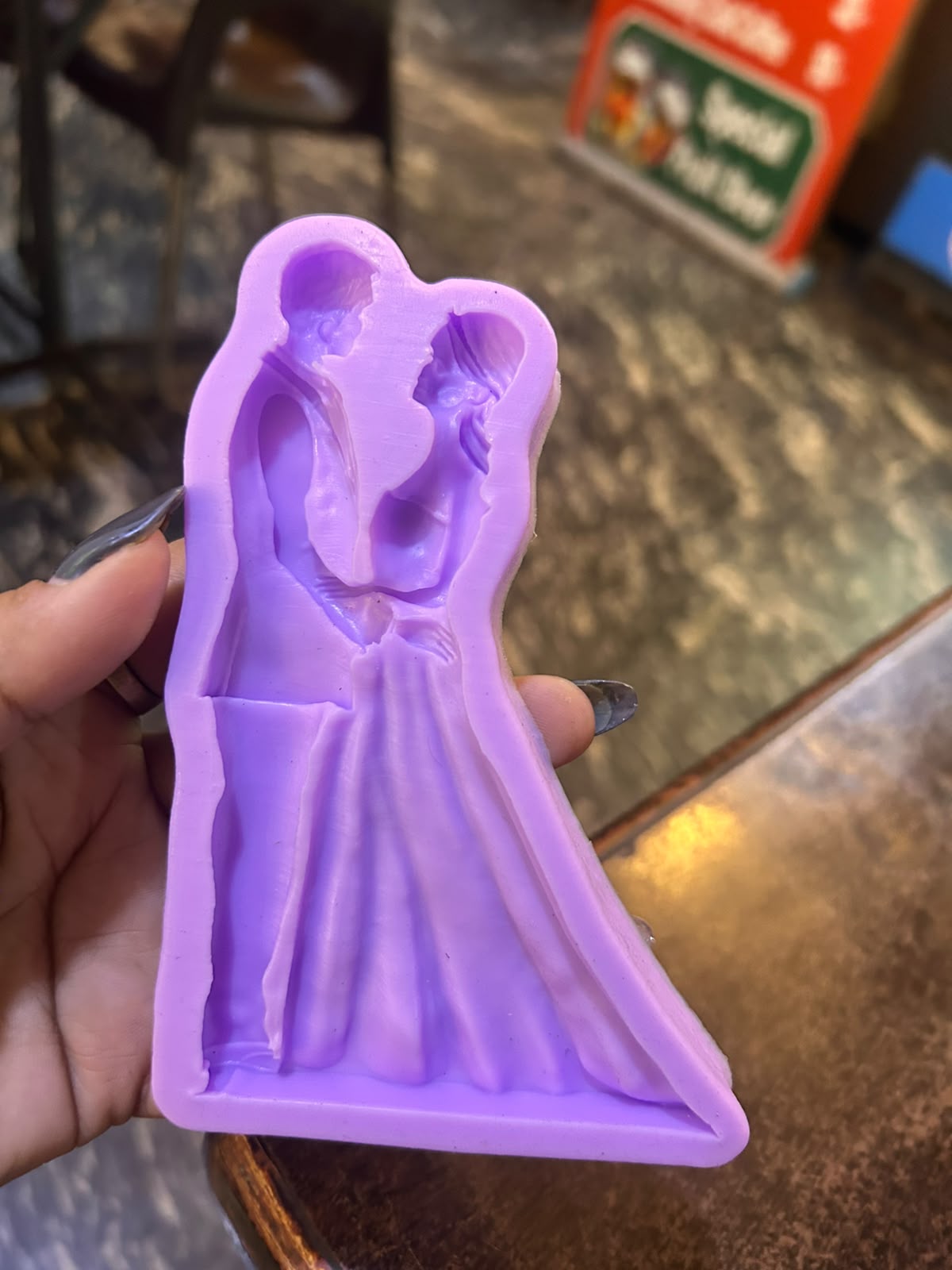 Bride & Groom Couple Silicone Mould - Wedding Cake Topper Mould