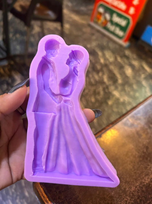 Bride & Groom Couple Silicone Mould - Wedding Cake Topper Mould