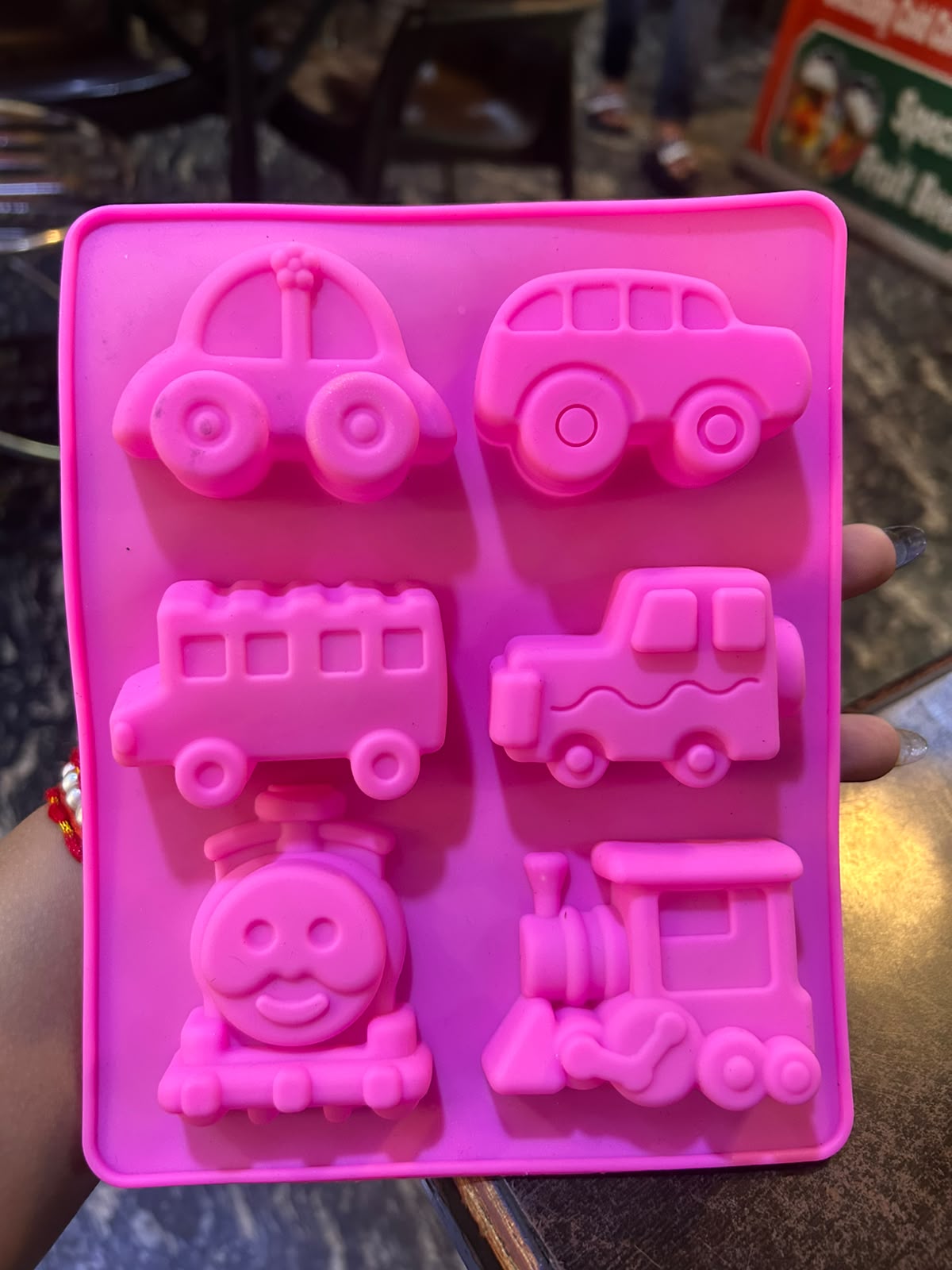 Transport & Train Theme Silicone Mould - 6 Cavity Vehicles