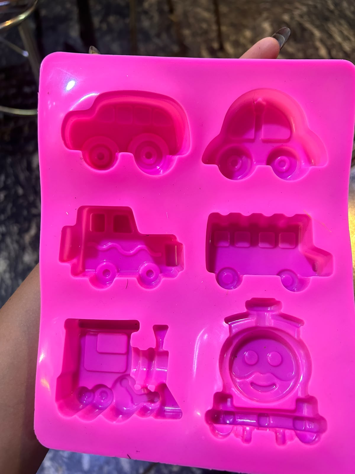 Transport & Train Theme Silicone Mould - 6 Cavity Vehicles