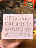 Retro Bubble Alphabet Silicone Mould - 1 inch Letters