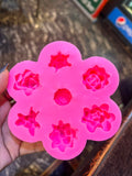 7 Cavity Rose & Peony Silicone Mould - 3D Flower Mould