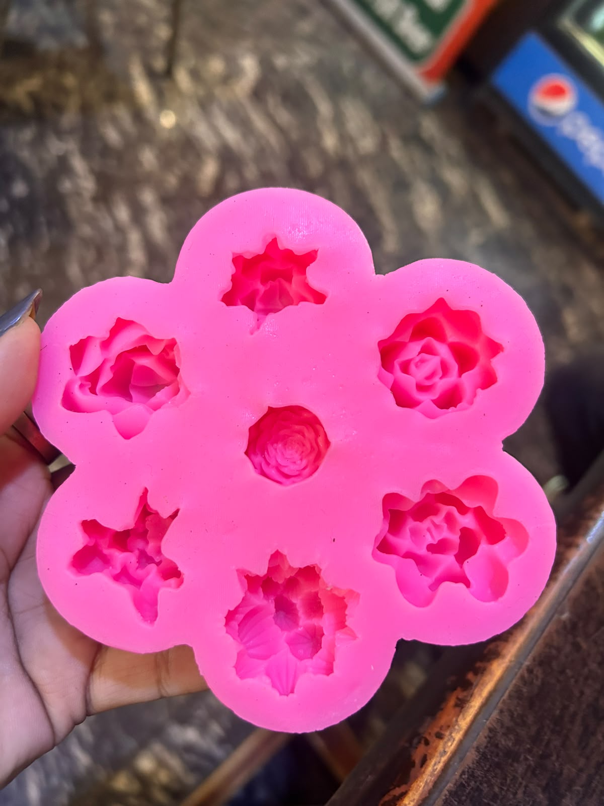 7 Cavity Rose & Peony Silicone Mould - 3D Flower Mould