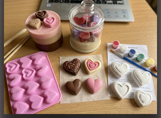 Assorted Heart Silicone Mould - 12 Cavity Chocolate & Craft Mould
