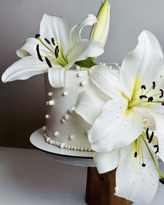 Artificial Lily Flower - Real Touch Single Stem for Cake Decoration, Home Decor, Gifting and Craft