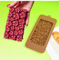 Floral Bar Chocolate Mould - 6.6 inch Rectangular Silicone Mould with Daisy Embossed Pattern for Chocolate, Fondant and Craft