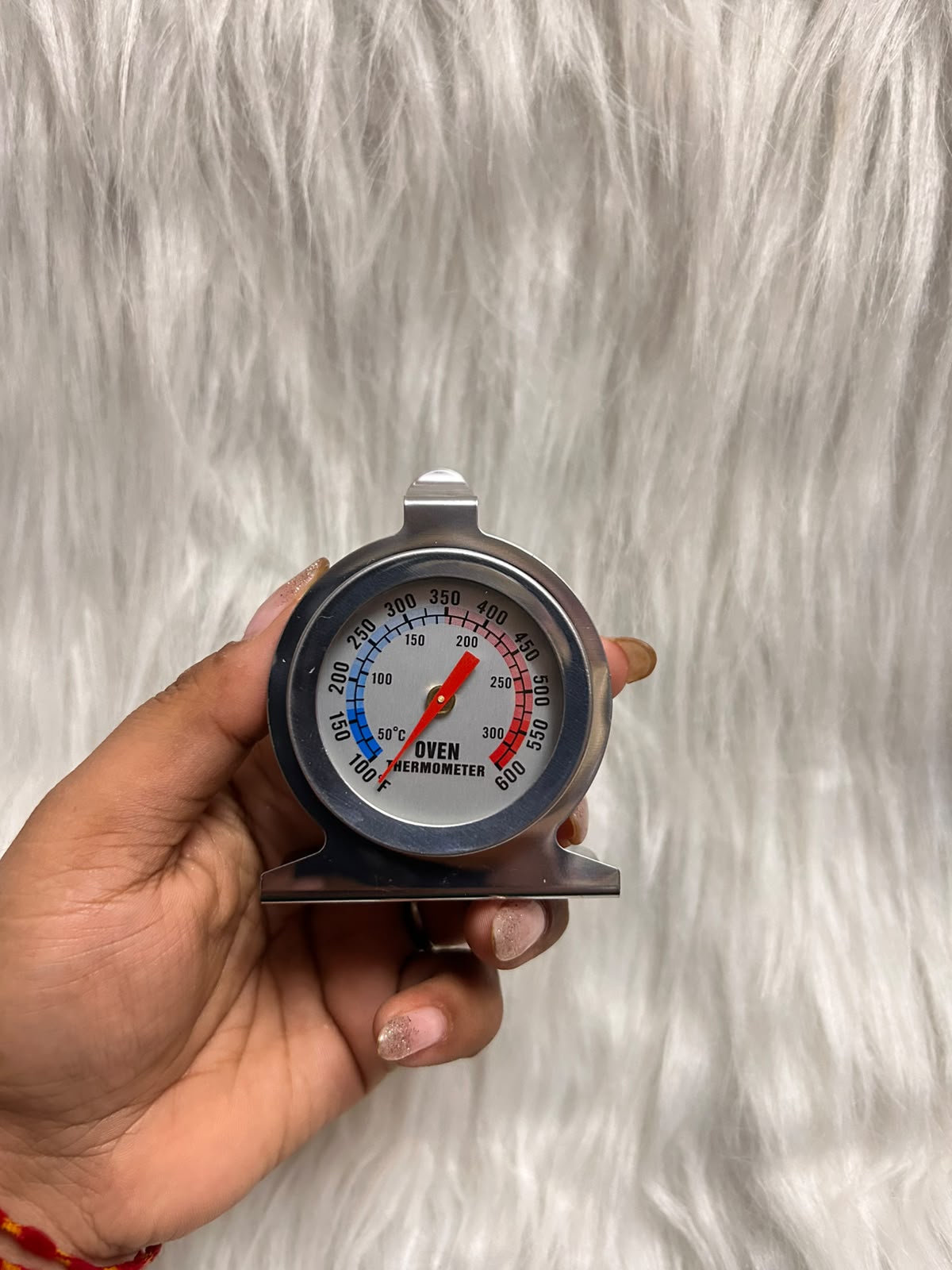 Stainless Steel Oven Thermometer for Baking and Roasting - Analog Dual C/F Dial Temperature Gauge for OTG, Toaster Oven and Kitchen