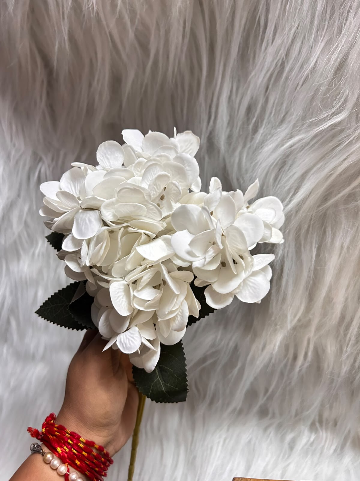 Hydrangea Artificial Flower with Stem - Single 12 Inch Stick with Approx 150 Florets for Home Decor, Cakes, Hampers and Table Styling