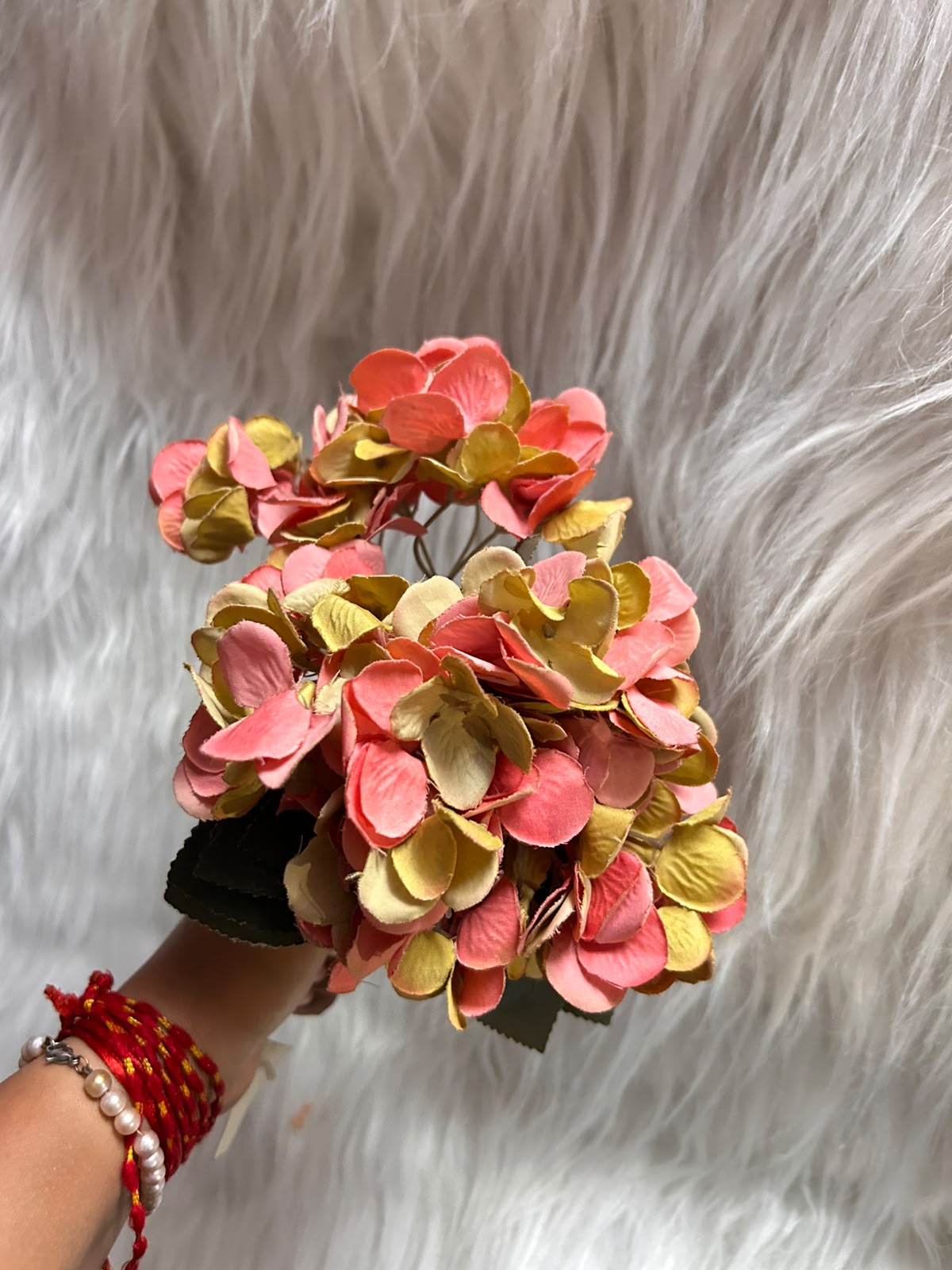 Hydrangea Artificial Flower with Stem - Single 12 Inch Stick with Approx 150 Florets for Home Decor, Cakes, Hampers and Table Styling