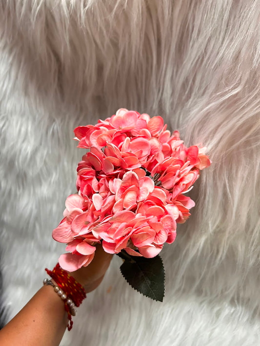 Hydrangea Artificial Flower with Stem - Single 12 Inch Stick with Approx 150 Florets for Home Decor, Cakes, Hampers and Table Styling