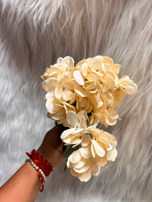 Hydrangea Artificial Flower with Stem - Single 12 Inch Stick with Approx 150 Florets for Home Decor, Cakes, Hampers and Table Styling