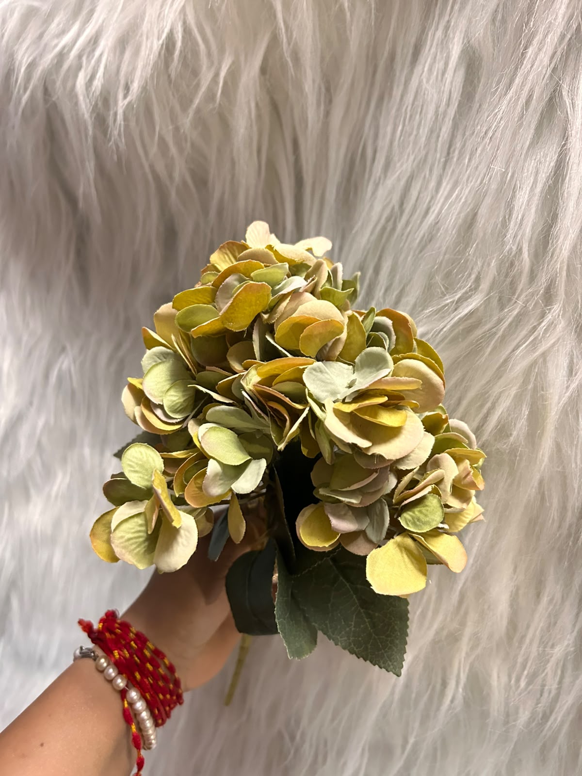 Hydrangea Artificial Flower with Stem - Single 12 Inch Stick with Approx 150 Florets for Home Decor, Cakes, Hampers and Table Styling