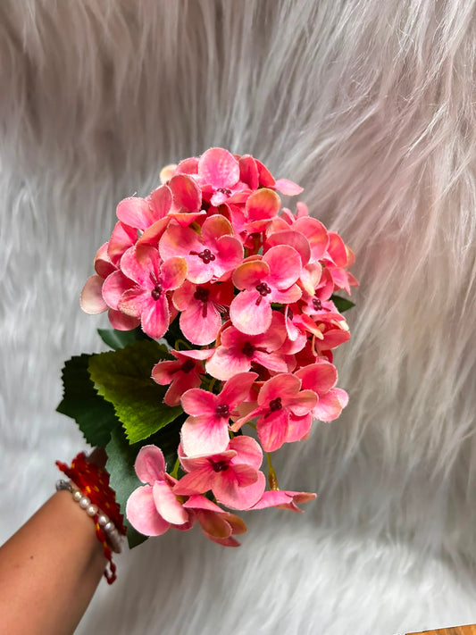Hydrangea Artificial Flower with Stem - Single 12 Inch Stick with Approx 150 Florets for Home Decor, Cakes, Hampers and Table Styling