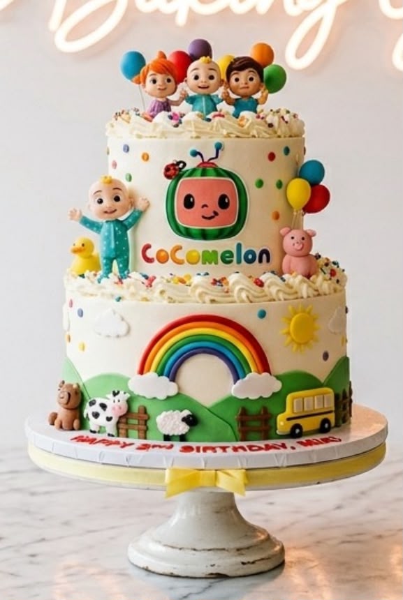 TV Show Cartoon Character Komal Toys Set for Cake Decoration | 6 Pieces