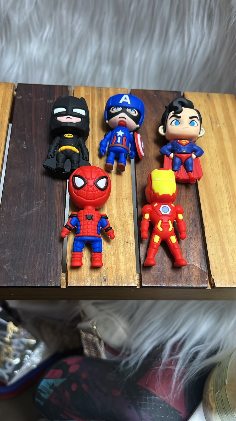 3 Inch Food Grade Silicone Avengers Cake Toys | Set of 5