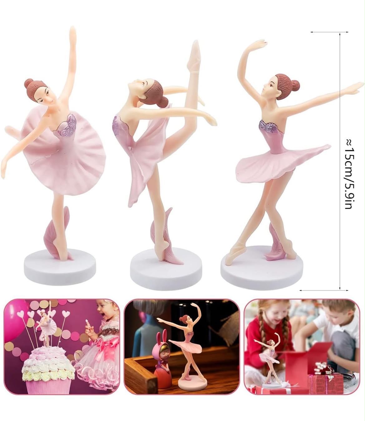 Ballerina Doll Set - 3 Dolls | Cake Decoration & Presentation