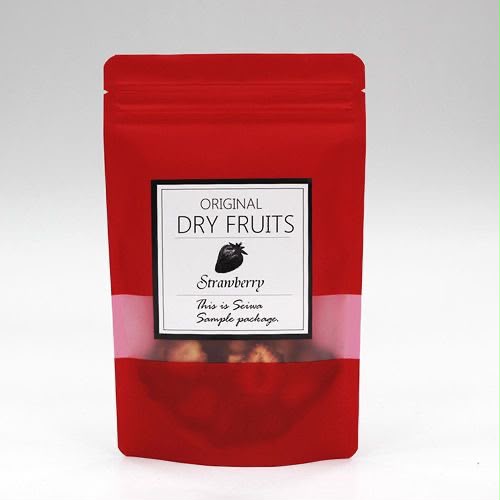 Stand-Up Zip Lock Pouch 10 x 8 inch - 1 kg Matte Red Foil Pouch with Frosted Window for Dry Fruits, Granola, Spices and Hamper Packing