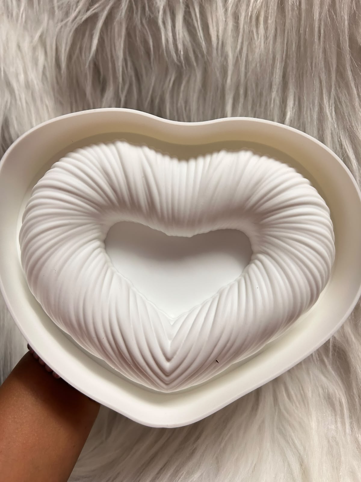 Heart Entremet Silicone Mould - Pleated Open Heart Mousse Cake Mould for Entremet, Chocolate, Jelly and Resin Craft