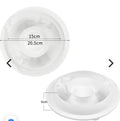Round Heart Ring Entremet Silicone Mould - 20.5 cm Deep Mousse Cake Mould with Raised Hearts for Entremet, Chocolate and Resin Craft