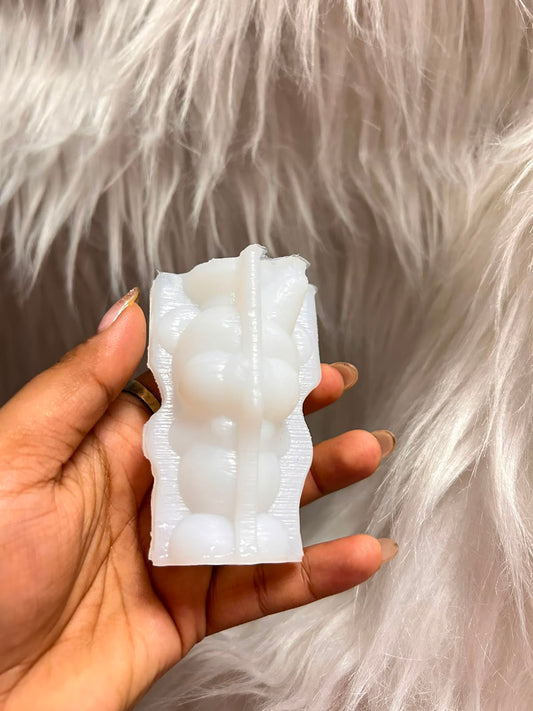 3D Blow Candle Teddy Bear Silicone Mould - 4 inch Two-Part Standing Bear in Party Hat for Birthday Cakes, Fondant, Clay and Candle Making