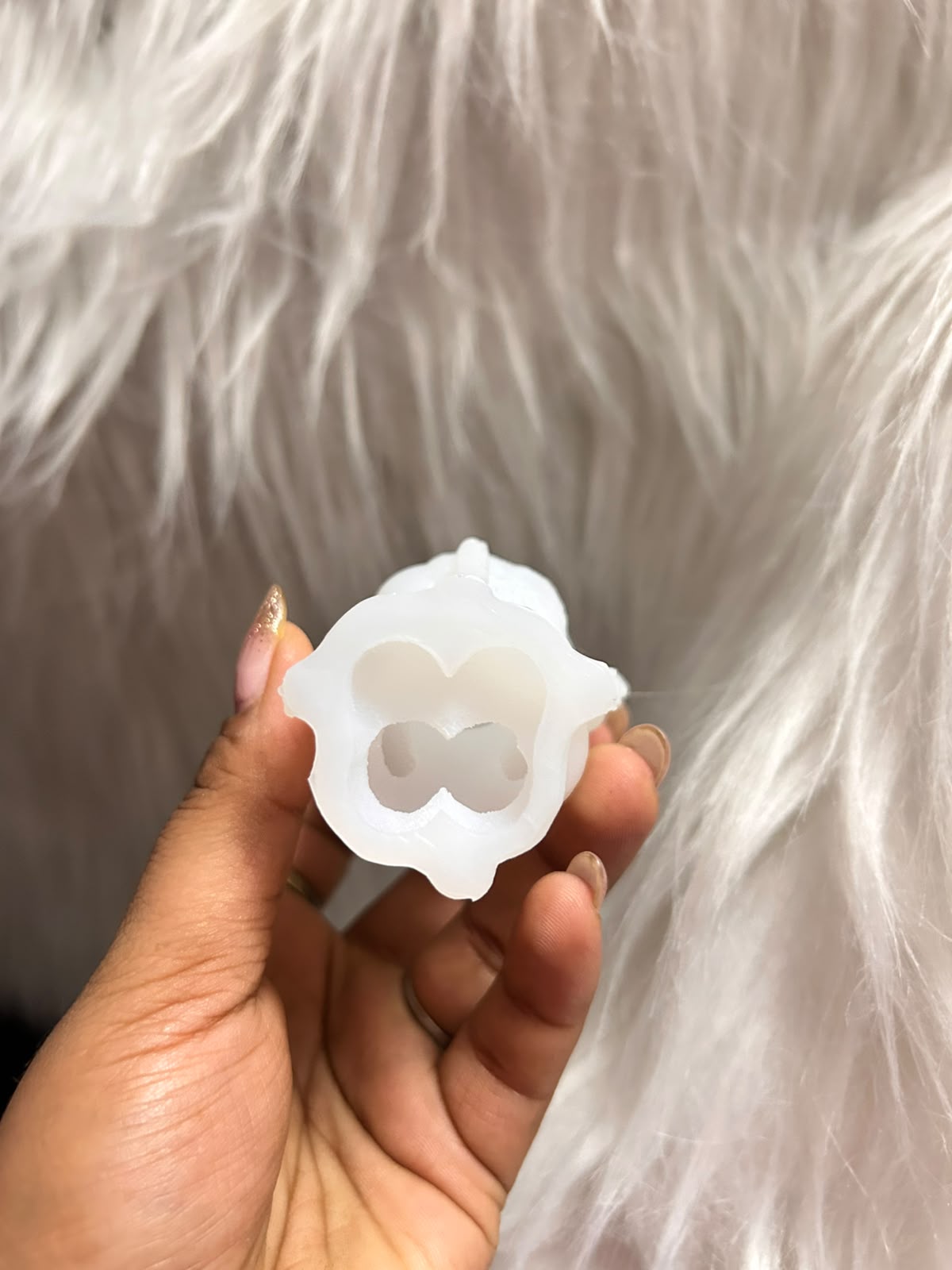 3D Blow Candle Teddy Bear Silicone Mould - 4 inch Two-Part Standing Bear in Party Hat for Birthday Cakes, Fondant, Clay and Candle Making