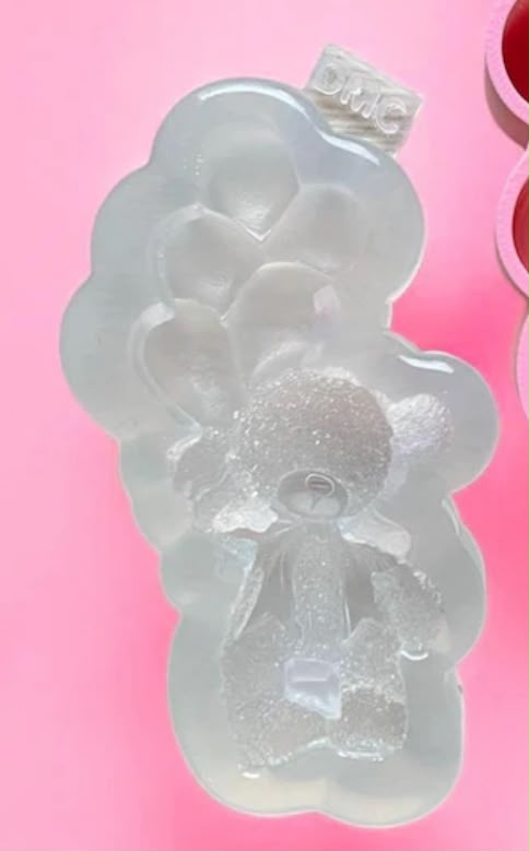 Balloon Teddy Bear Silicone Mould - 3.5 to 4 inch Bear with Bow and Balloon Cluster for Birthday Cakes, Fondant, Clay and Resin
