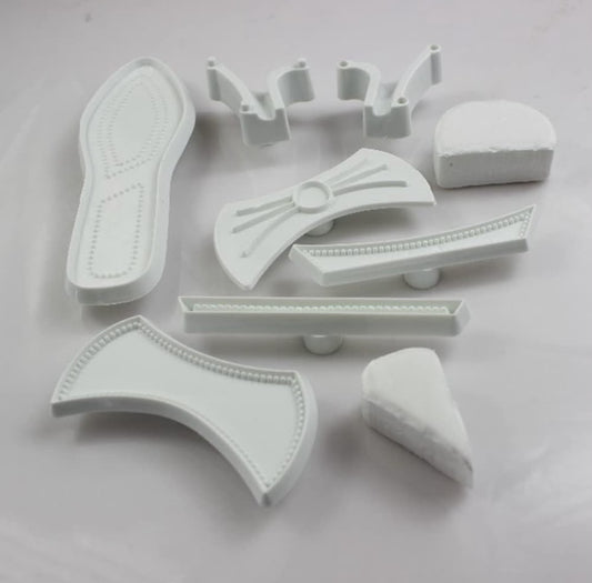 Fondant High Heel Shoe Making Kit - Sole, Heel, Strap and Former Set for Gum Paste Sugar Shoe Cake Toppers