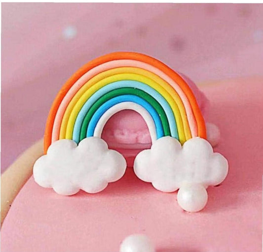 Rainbow and Cloud Cutter Set - Seven Nested Arcs with Cloud Cutters for Layered Fondant Rainbows, Cookies and Cake Toppers