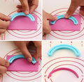 Rainbow and Cloud Cutter Set - Seven Nested Arcs with Cloud Cutters for Layered Fondant Rainbows, Cookies and Cake Toppers