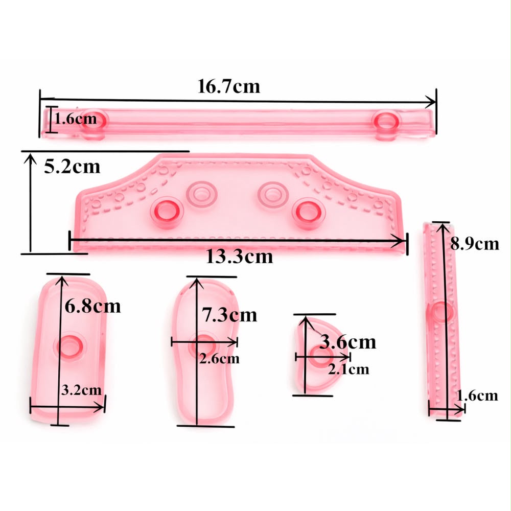 Baby Shoe Fondant Cutter Set - 6 Piece Sneaker Template Kit for Gum Paste Baby Shower and Christening Cake Toppers