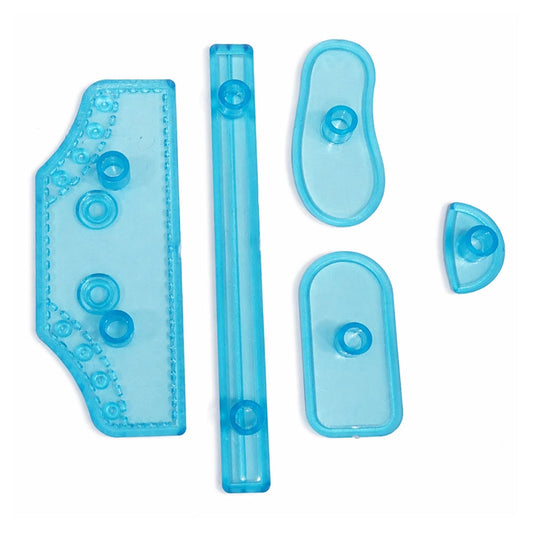 Baby Shoe Fondant Cutter Set - 6 Piece Sneaker Template Kit for Gum Paste Baby Shower and Christening Cake Toppers