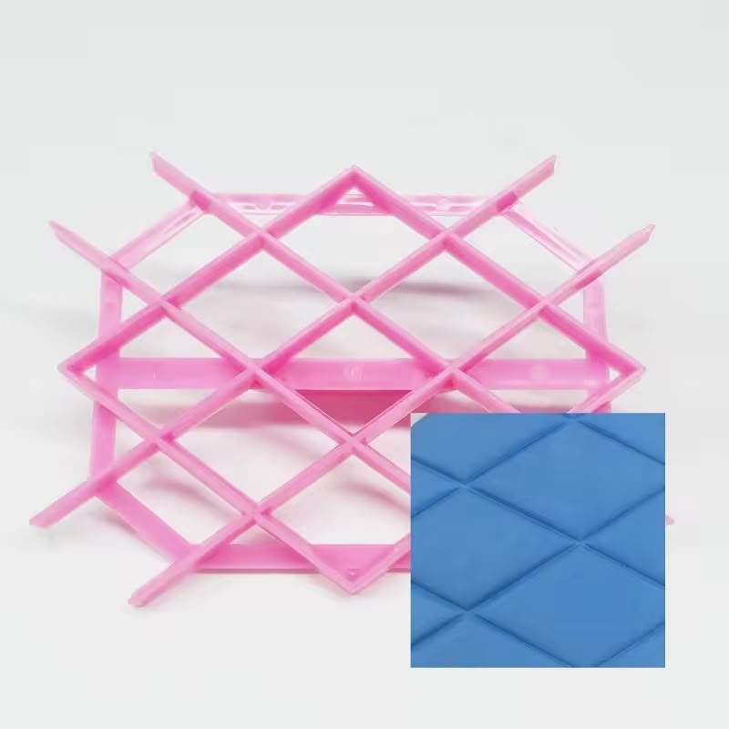 Diamond Quilt Fondant Embosser and Barfi Marker - Lattice Impression Tool for Quilted Cakes, Mithai and Sugarcraft