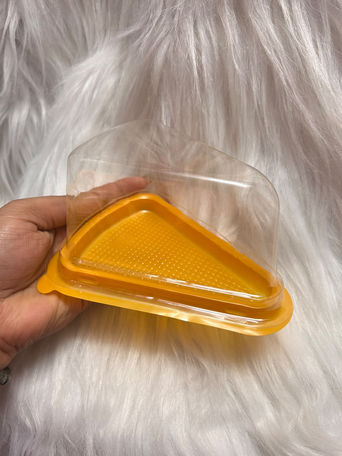 Triangle Cake Slice Box with Clear Dome - PVC Wedge Container for Cheesecake, Pastry and Single Slices
