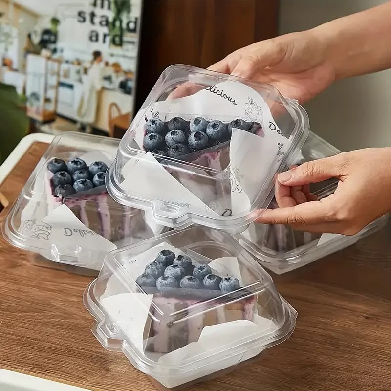 Transparent Bento Cake Box - 5 Inch Food Grade Clamshell
