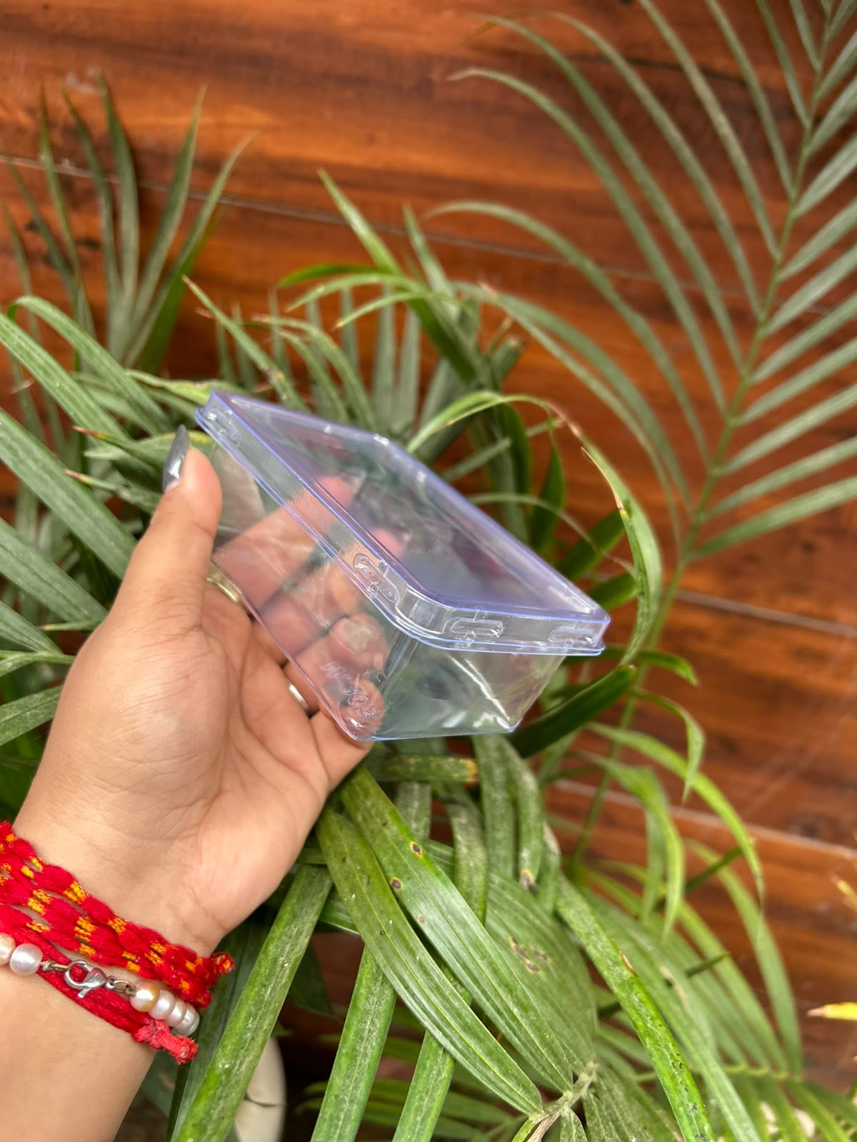 Transparent PVC Rectangle Dessert Tub with Lid - 250 to 300 ml