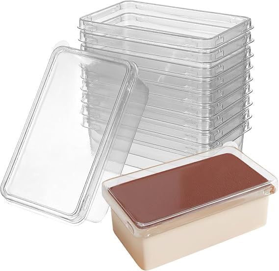Transparent PVC Rectangle Dessert Tub with Lid - 250 to 300 ml