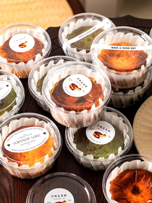 Transparent PVC Round Dessert Tub with Dome Lid - 300 ml, 5 Inch